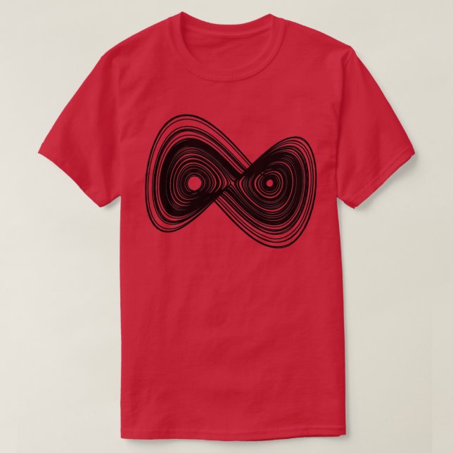 Camiseta Chaotic strange attractor design black (Diseño del anverso)