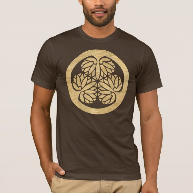Camiseta Chapa japonesa de madera del escudo de la familia (Anverso)