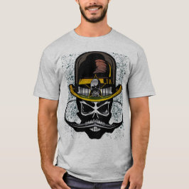 Camiseta chapeau hipster moustache_tete_de_mort_crane