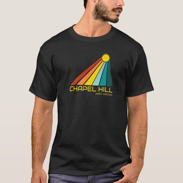 Camiseta Chapel Hill North Carolina Retro Style Sunset 70s (Anverso)