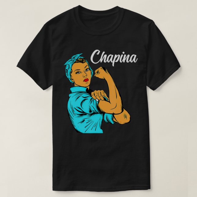 Camiseta Chapina Bandera Guatemalteca Colores Mujeres Gif (Diseño del anverso)