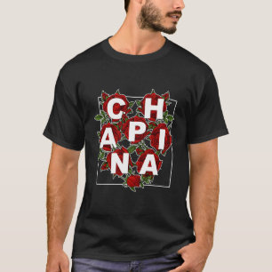 Camiseta Chapina Latina Rosas Chica guatemalteca