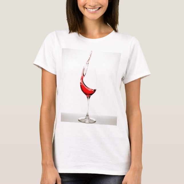 Camiseta chapoteo de la copa de vino (Anverso)