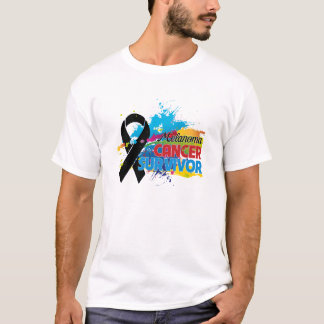 Camiseta Chapoteo del color - superviviente del melanoma