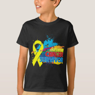 Camiseta Chapoteo del color - superviviente del sarcoma