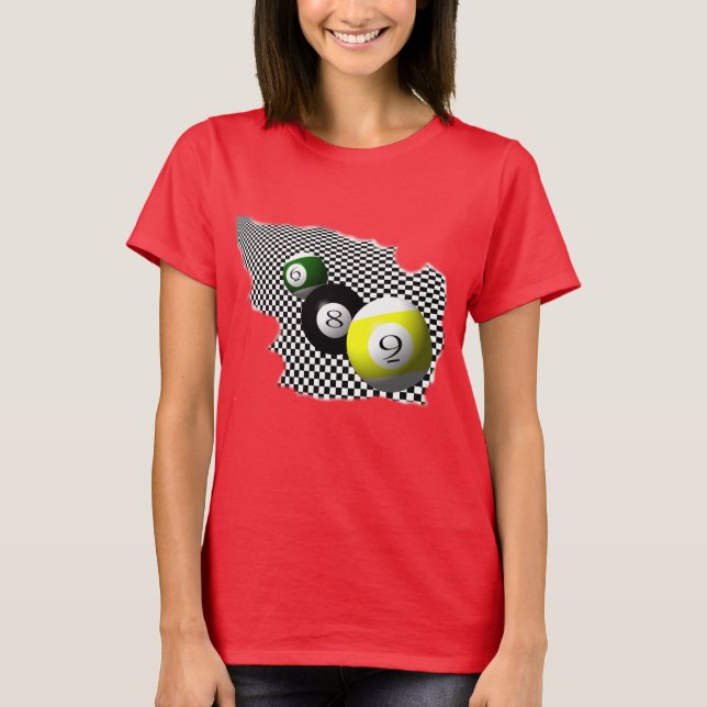 Camiseta chapoteo del Psychobabble de las bolas de piscina (Anverso)