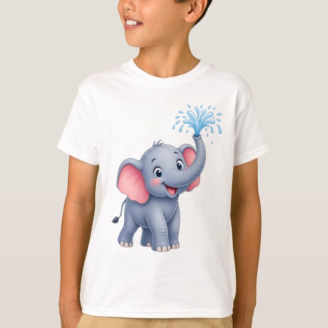 Camiseta ¡Chapoteo! Diversión Acuática del Elefantito (Anverso)