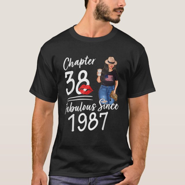 Camiseta Chapter 38 Fabulous Since 1987 38th Birthday Party (Anverso)