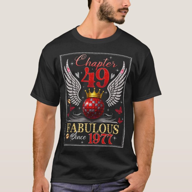 Camiseta Chapter 49 Fabulous Est. 1977 Disco Ball 49th Birt (Anverso)