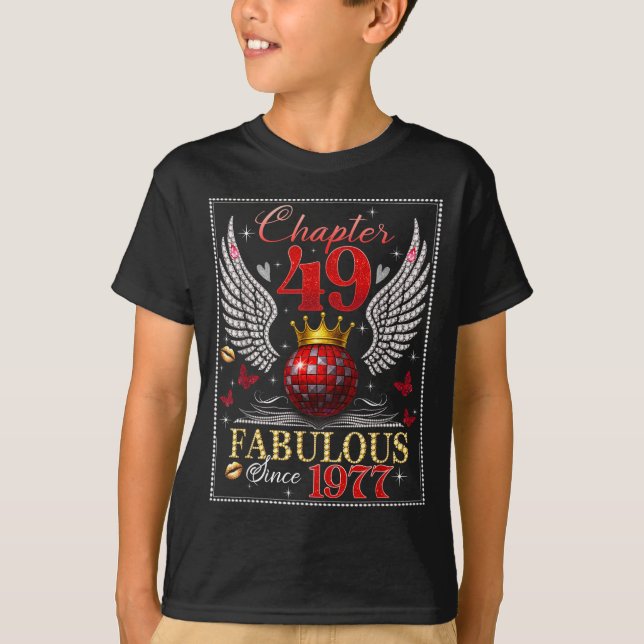 Camiseta Chapter 49 Fabulous Est. 1977 Disco Ball 49th Birt (Anverso)