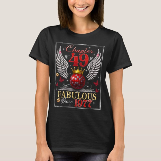 Camiseta Chapter 49 Fabulous Est. 1977 Disco Ball 49th Birt (Anverso)
