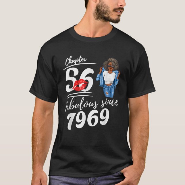 Camiseta Chapter 56 Fabulous Since 1969 56th Birthday Afro  (Anverso)
