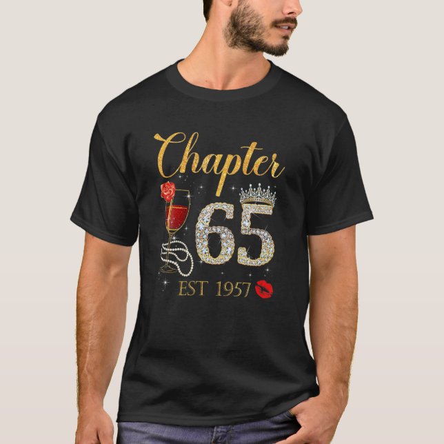 Camiseta Chapter 65 Years EST 1957 65Th Birthday Red Rose W (Anverso)