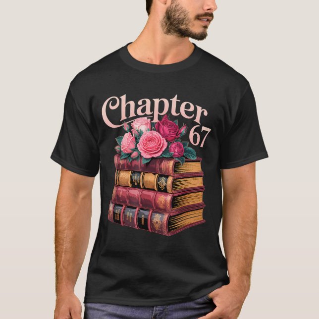 Camiseta Chapter 67 Floral Book Stack Design  (Anverso)