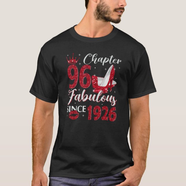 Camiseta Chapter 96 Fabulous Since 1926 96th Birthday  For  (Anverso)