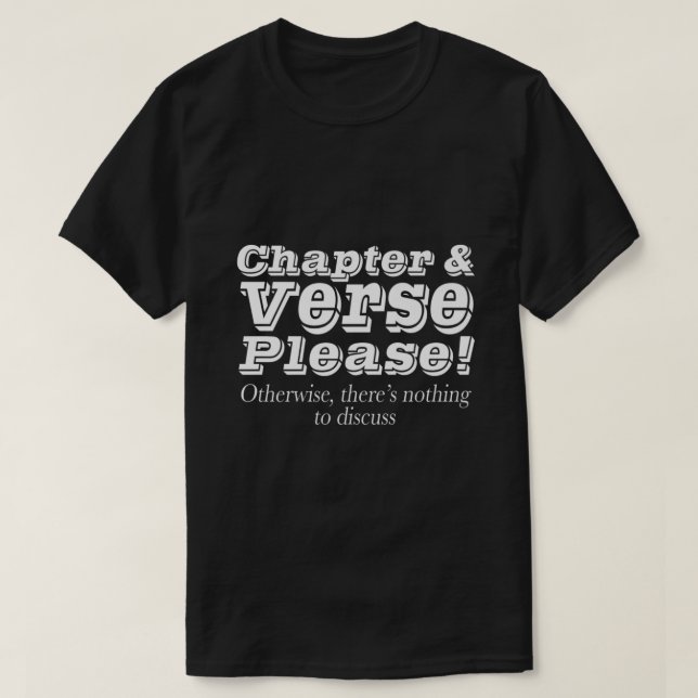 Camiseta Chapter and Verse Please Christian  (Diseño del anverso)