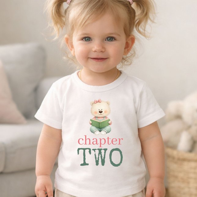 Camiseta Chapter Two Teddy Bear Book Girl Age 2 (Subido por el creador)