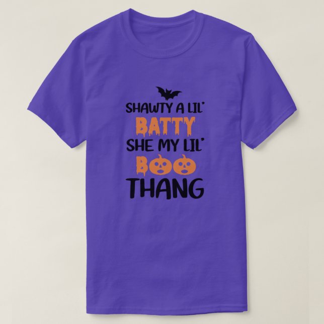 Camiseta chapucero una lila batty ella mi lil boo thang01 (Diseño del anverso)
