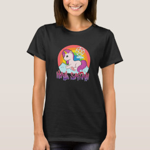 Camiseta chapuzón satanés unicornio divertido jo feliz