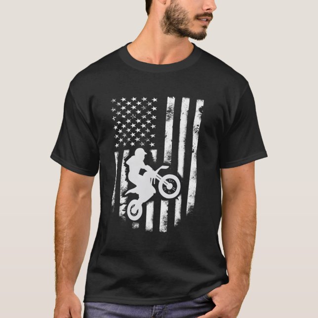 Camiseta Chaqueta de ciclismo sucio de la bandera estadouni (Anverso)