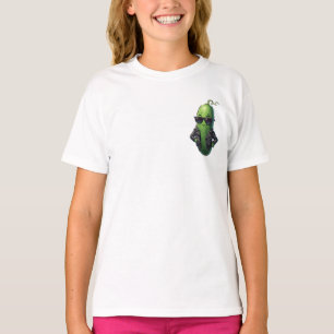 Camiseta Chaqueta de cuero genial para niños biker pepino