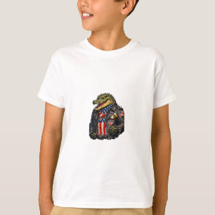 Camiseta Chaqueta de cuero para motociclista con caimán pat