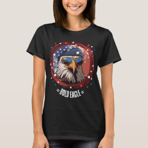 Camiseta Chaqueta de mezclilla con boina de águila patrióti