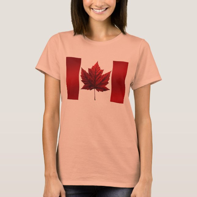 Camiseta Chaqueta deportiva con bandera de Canadá para muje (Anverso)
