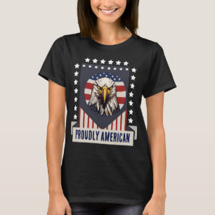 Camiseta Chaqueta vaquera de águila calva orgullosamente am
