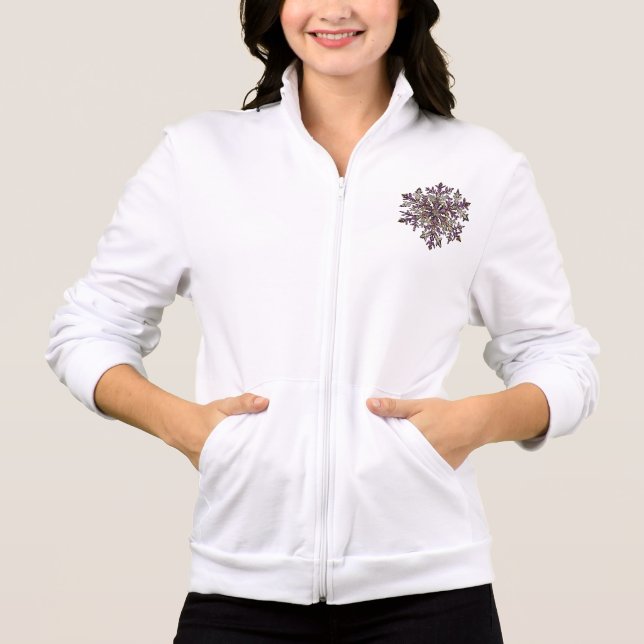 Camiseta Chaqueta Zip-up Royal Snowflake (Anverso)