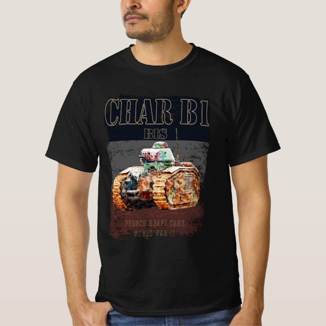 Camiseta Char B1 Bis Heavy Tank francés de la Segunda Guerr (Anverso)