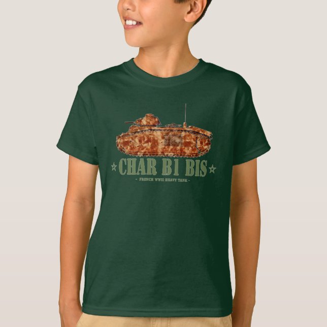 Camiseta Char B1 bis Segunda Guerra Mundial Dos tanques pes (Anverso)