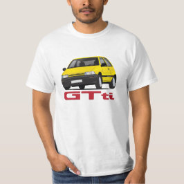 Camiseta Charada GTti Turbo de Daihatsu, amarillo con la