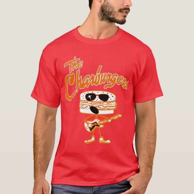 Camiseta Charburgers (naranja para la oscuridad) (Anverso)