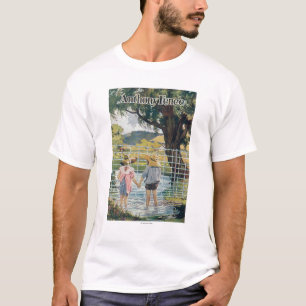 Camiseta Charca y niños americanos de la cerca del Co del
