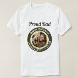 Camiseta Charcoal Photo Modern Graduation Proud Dad