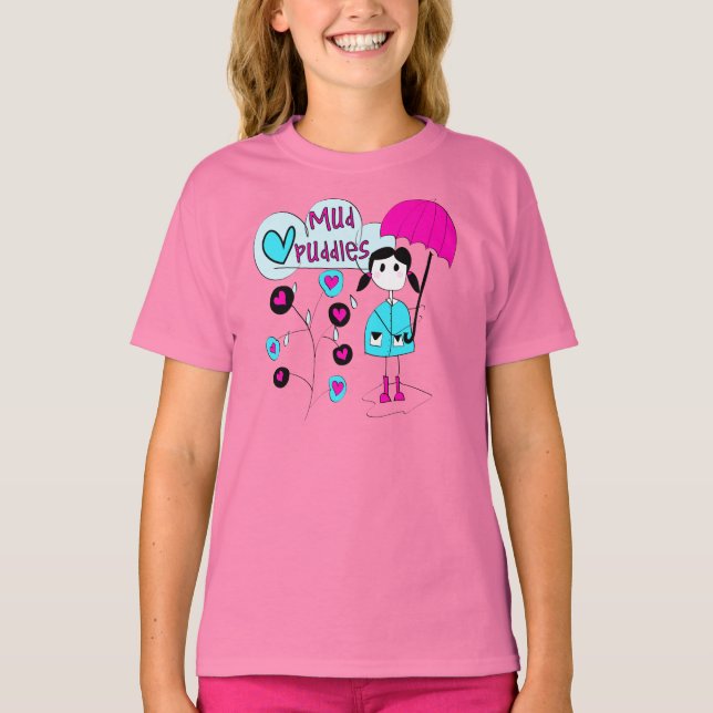 Camiseta Charcos de fango del amor del chica I (Anverso)