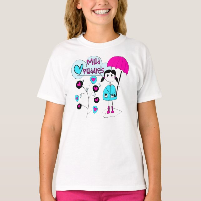 Camiseta Charcos de fango del amor del chica I (Anverso)