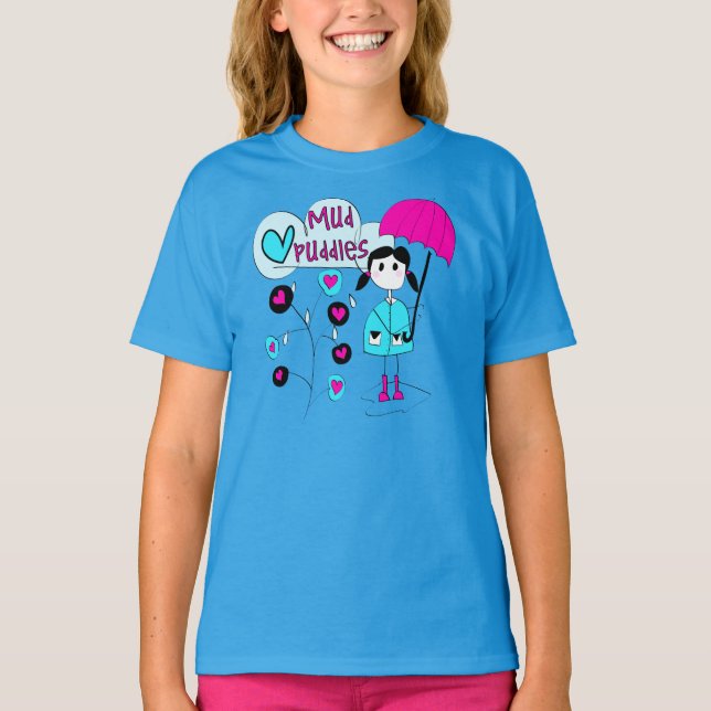 Camiseta Charcos de fango del amor del chica I (Anverso)