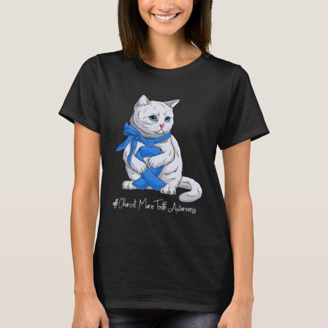 Camiseta Charcot Marie Tooth Awareness Month Blue Ribbon Ca (Anverso)