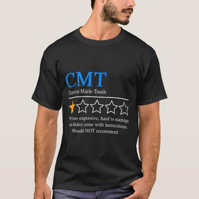 Camiseta Charcot Marie Tooth Disease Awareness Cmt Not Reco (Anverso)