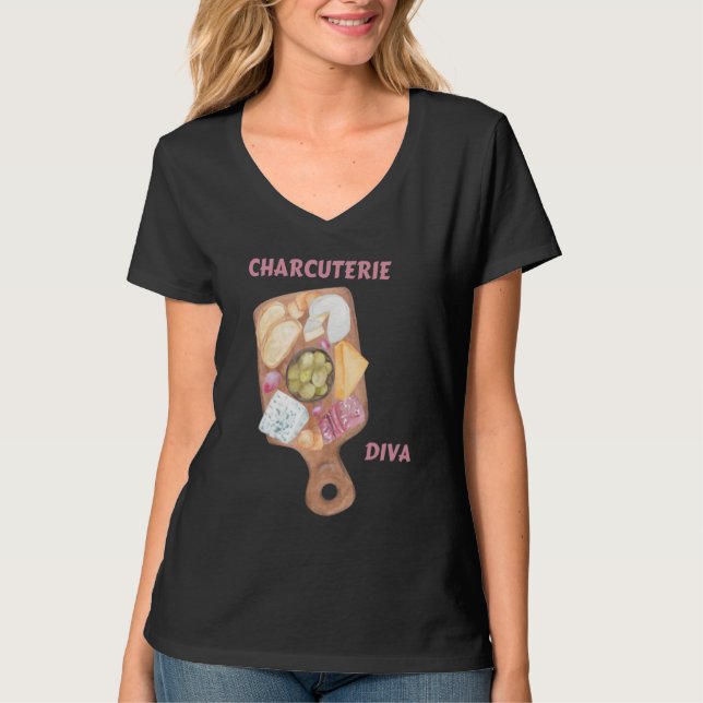 Camiseta Charcuterie Diva Cheese Board & Salami (Anverso)