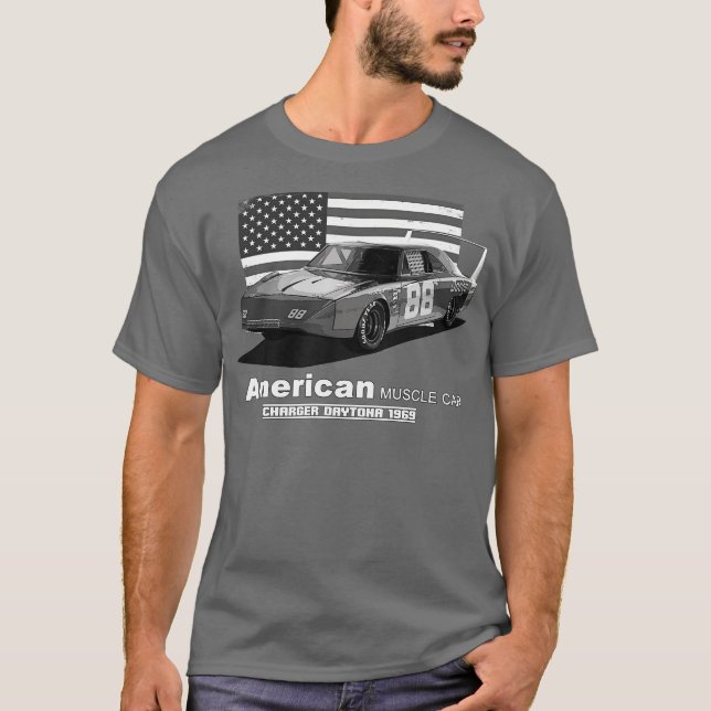 Camiseta Charger Daytona American Muscle 60's 70s Old is Go (Anverso)