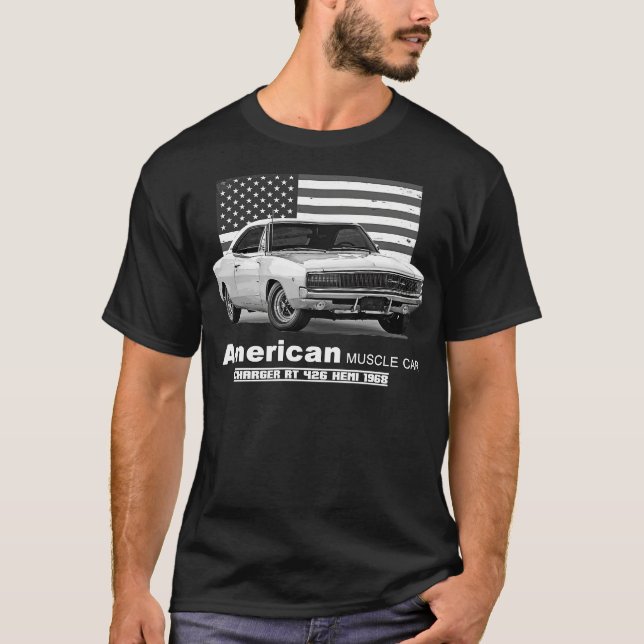 Camiseta Charger RT 426 Hemi American Muscle 60s 70s Old is (Anverso)
