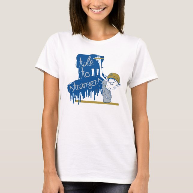 Camiseta Charla a los extranjeros para mujer (Anverso)