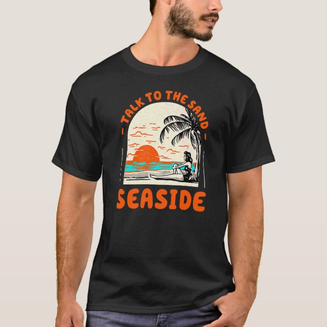 Camiseta Charla Con La Playa De Arena Oregón Océano Verano (Anverso)