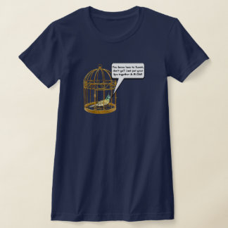 Camiseta Charla de pájaro sarcástica personalizada