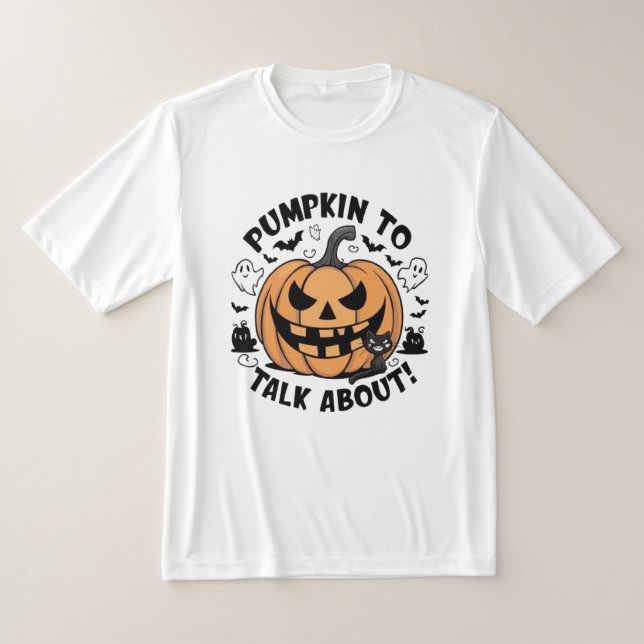 Camiseta charla de pumkin sobre halloween (Distribución)