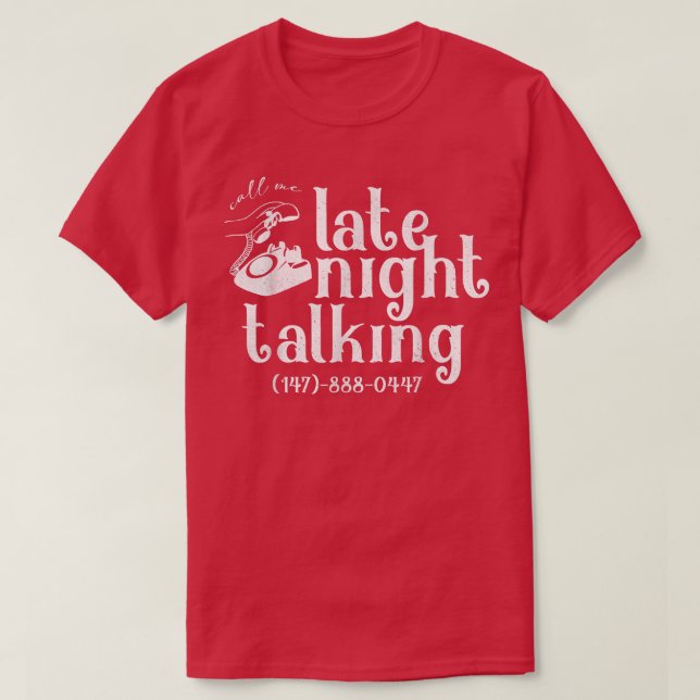 Camiseta Charla nocturna tardía (Diseño del anverso)
