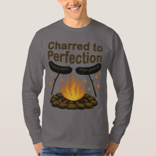 Camiseta Charlada a Perfección Divertida Fogata Perro Calie